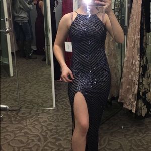 Navy Blue Prom Dress